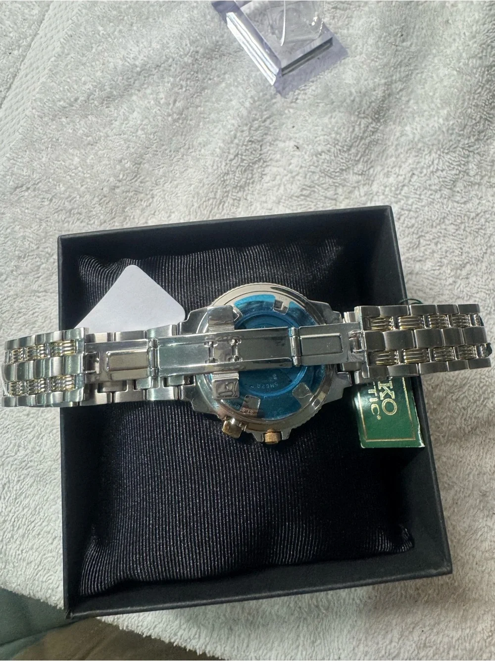 #151 Seiko Two-Tone Gray Dial Men’s Watch with Gold Accents